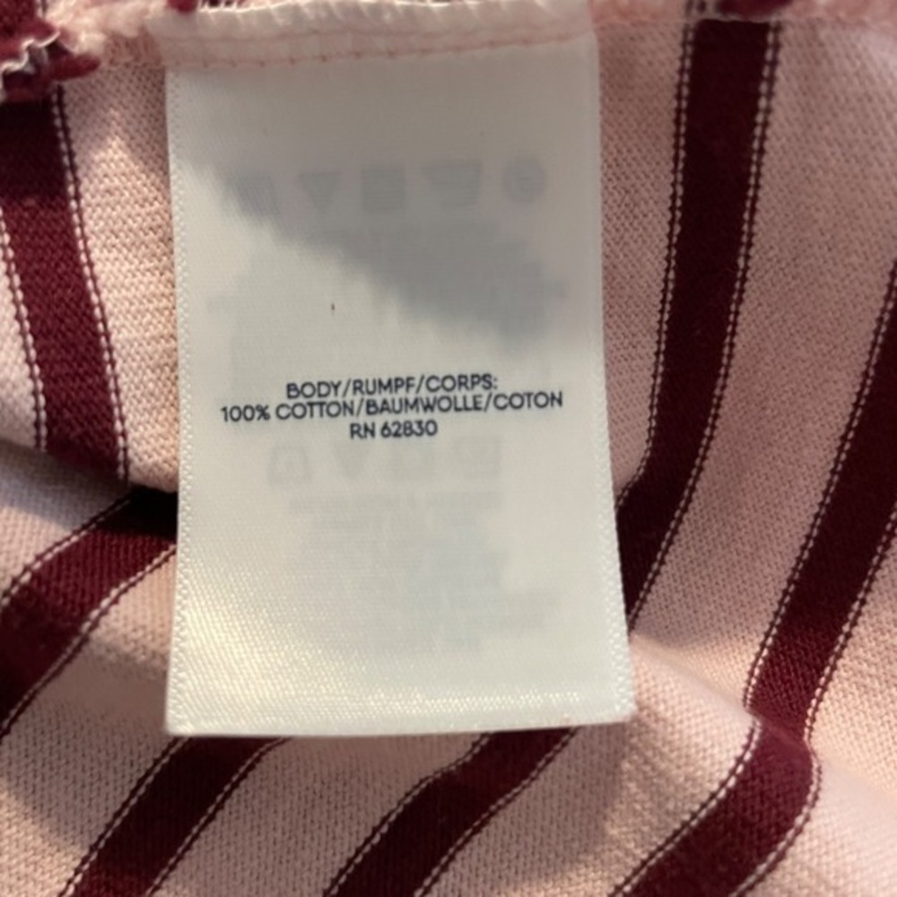 Lands' End Sz XS 100% Cotton Striped Lagenlook 90s Outdoors Classic‎ Logo - Picture 7 of 12